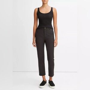 VINCE Cigarette Trouser Pants Black‎ Cotton Crop